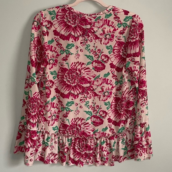 Anthropologie Plenty by Tracy Reese Floral Bell Sleeve Blouse - Picture 11 of 14